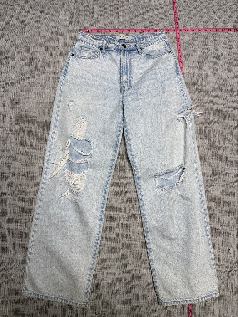 Hidden Jeans HD9133D-LT Light Wash Distressed Wide Leg 27